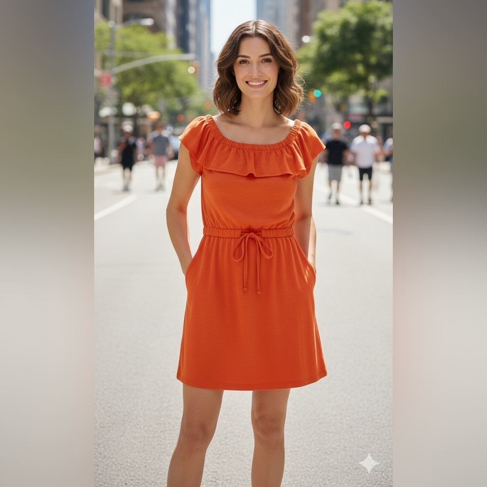 Marc By Marc Jacobs Vibrant Orange Mini Dress size S